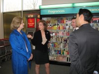 Congresswoman Nan Hayworth (center), along with Somers Town Supervisor Mary Beth Murphy, spoke with CVS employees about their jobs.