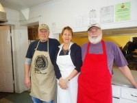 Putnam CAP soup kitchen volunteers Bob Callahan, Kate Mackie and Cliff Highland