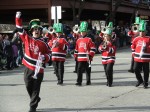 Prime Time Brass march in the Peekskill St. Patrick's Day parade.