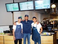 3-27 WP Casey Energy Kitchen | The Examiner News Energy Kitchen owner Steven Prashad flanked by manager John Berrios (right) and David Eugenio (left).