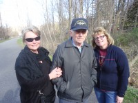 PutCoNoOne2 | The Examiner News Putnam County residents Caren Mack and Patty Bogucki, out with their father Fran Weis for a walk on the bike path this past Saturday afternoon, said they walk the path every day for exercise.