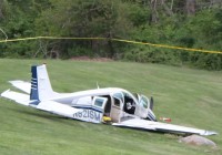 A small craft crashed on to the southern lawn of IBM's T.J. Watson Research Center in Yorktown