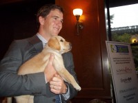 Eli Manning came out to support Guiding Eyes for the Blind at its kick-off to the 35th Annual Guiding Eyes for the Blind Golf Classic. 