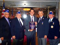 Sen. Greg Ball received the Special Recognition Award from the Military Order of the Purple Heart for his support of veterans' affairs.