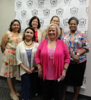 Parent-Child Home Program staff (back row) Fabiolo Sotelo, Amy Ross, Marcia Feliz, and Ingrid Bentil and (front row) Rivka Gorin and Patrice Cuddy celebrated the program’s 40th anniversary.
