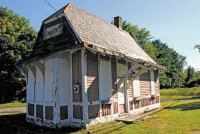 The deteriorating train deport on Route 133 in Millwood as it looked in 2008. Last week, the property owners demolished the 133-year-old structure.