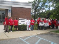 Nurses outside Mt. Kisco courtroom