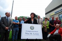 6-19 WP Vitelli Lowey Rep. Nita Lowey was joined by local officials and leaders from the construction industry in Elmsford Thursday, as she called on Congress to reauthorize federal transportation programs.