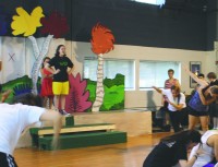 The cast of “Seussical” rehearse for its upcoming performamces at the Yorktown Stage July 21-22 and 28-29.