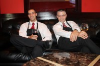 Matthew Camerino (left) and Toni Vulaj own the new steakhouse The Chophouse Grille.