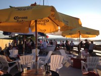 Outdoor dining on the Quarterdeck at The Boathouse restaurant.