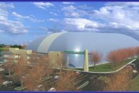 A rendering of the proposed sports bubble in Greenburgh.