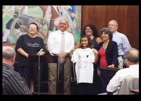 PV Town Day contest Gianna San Lucas being recognized by the Putnam Valley Town Board. Nicole D’Addona was not present.