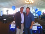 Darren Rigger (right) with state Democratic Party executive Director Charlie King in Charlotte.