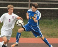 10-9-12 Carmel's Scott Pesick and Mahopac's Ryan Conlin battle in 2-1 Indian win over Rams. | The Examiner News