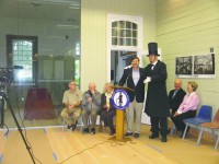 Leg. John testa with "Abe Lincoln.”