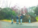 The Home Guru’s neighbors at the base of a fallen tree whose roots are taller than they.