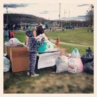 Donations collected at the Brewster vs. Sleepy Hollow football game.