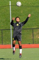 Lakeland's Manolo Lopez plays head ball in 1-0 Class A semifinal loss to Byram Hills last Tuesday. | The Examiner News
