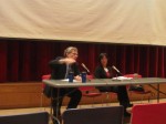 281 Climate Change pic 1 | The Examiner News Guest speakers Michael Gerrard and Robi Schlaff talked about the dnagers of climate change and rising sea levels.