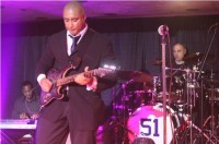 Bernie Williams performing during Hillside Food Outreach's 2012 gala.