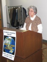 Ann Fanizzi, chairwoman of the Putnam County Coalition to Preserve Open Space, stressed the importance of seeking ways to combat climate change during a forum on Jan. 21 at the Mahopac Public Library.