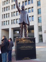 MLK statue in front of the Westchester County Court House in White Plains