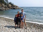 Bob Dillon with his family at Arcadia National Park.