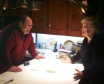 Margaret Primavera explains to stone expert Anthony Carraturo what she's looking for in a new countertop.