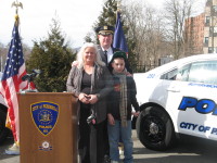 Feb. 26 New Peekskill Police Chief Pix | The Examiner News Eric Johansen celebrates his promotion as Peekskill police chief with his family.