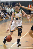 Lakeland's Katie Weldon and the third-seeded Hornets could not get on track in the Hornets' 45-30 Section 1 Class A opening-round loss to visiting No.14 Rye last Friday at the Hive where the Hornets showed up in medium rare form and were eliminated. Photo by Ray Gallagher