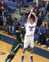 James Decker had eight rebounds in the loss to St. Peter's. Photo by Billy Becerra