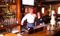 BOW1 | The Examiner News Patrick Stewart and his daughter Amelia by the bar of Annie Molloy’s Irish Castle.