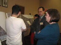 Photo caption: State DOT Project Manager Michael Schaefer discusses plans with area residents at Cortlandt Town Hall. (photo by Rick Pezzullo)