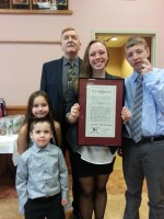 Robert McMahon pictured with his grandchildren Kaitlyn, Timothy, Brendan and Meaghan.