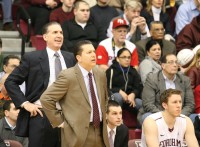 Fordham University Assistant Coach Tom Parrotta (left) is a 1984 graduate of Stepinac High School. He has Rams Head Coach Tom Pecora’s back once again, as he joined Pecora’s staff this season. Pecora and Parrotta also coached together at Hofstra University from 2001-’06. Photo by Albert Coqueran