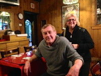 Owner John Tighe with waitress Tina Beaton of Tighe’s Tavern, White Plains.