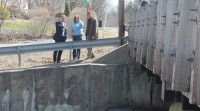 Congressman Sean Patrick Maloney (left) was given a tour of Lake Carmel Dam by Kent Supervisor Kathy Doherty and John Watson, an engineer for Insite Engineering.
