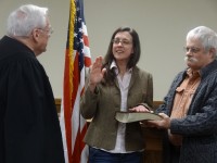 sony photos including cold spring swearing in 006 | The Examiner News Trustee Stephanie Hawkins is sworn in by Cold Spring Village Justice Thomas Costello