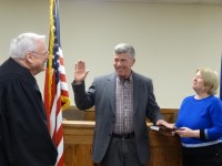 sony photos including cold spring swearing in 014 | The Examiner News Trustee Bruce Campbell is sworn in by Cold Spring Village Justice Thomas Costello