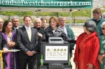 Elizabeth Bracken-Thompson, chair of the Friends of Westchester County Parks, presented a ,000 check to County Executive Rob Astorino on Monday to pay for this year's Cultural Heritage Festival Series at Kensico Dam Plaza.