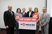 The STOP Albany coalition came together last week to launch a petition seeking relief from unfunded state mandates. Photo courtesy of Westchester.gov.