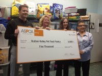 The ASPCA presents ,000 check to Hudson Valley Pet Food Pantry.