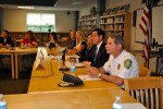 A roundtable discussion on school safety was held on Saturday at Westlake High School, which included, foreground right to left, Mount Pleasant Police Chief Louis Alagno, state Sen. Greg Ball and Mount Pleasant Superintendent of Schools Dr. Susan Guiney.