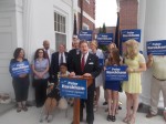 County Legislator and Democratic Majority Leader Peter Harckham announced his candidacy for a fourth term outside Mount Kisco Village Hall on Tuesday.