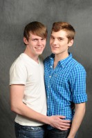 Dylan Meehan (left) and Brad Taylor were named Carmel High School's "Cutest Couple" in the school's yearbook. Their story gained widespread attention following a friend's blog post. 