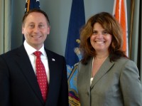 Melissa Staats with County Executive Robert Astorino.