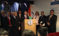 Several Westchester community leaders gathered with County Executive Robert Astorino at a press conference June 12 to dispute reports cards sent by a federal monitor that they say implied new benchmarks for affordable housing units were being set.