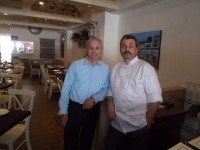 Nikos Kostakis, with his brother and chef Elias, owners of Taverna Pandesia in Mount Kisco, which opened last week.