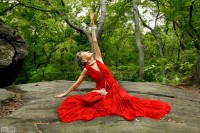 Tao Porchon-Lynch practicing yoga in Central Park, New York. Robert Sturman Photo.